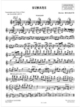Sumare - MILHAUD - Partition - Violon